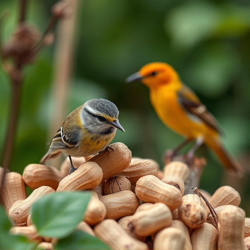Close-up of peanuts for garden birds