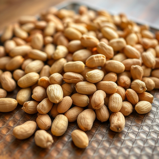 Close-up of peanuts on feeding table