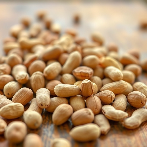 Close-up of peanuts on feeding table