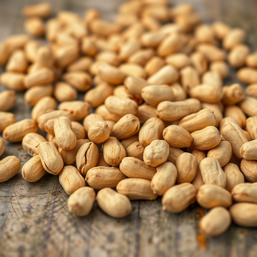 Close-up of peanuts on feeding table