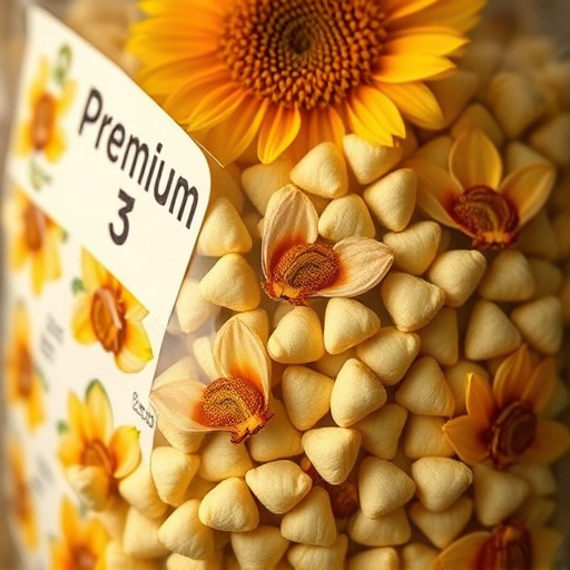 Close-up of premium sunflower hearts in bag