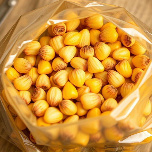 Close-up of premium sunflower hearts in bag