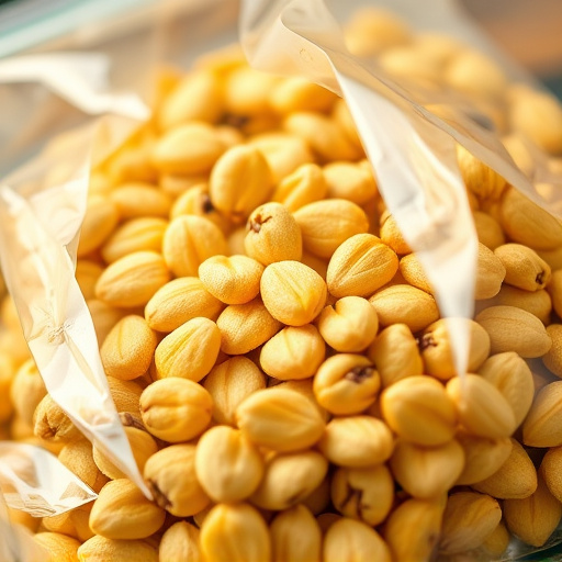 Close-up of premium sunflower hearts in bag
