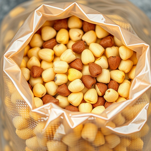 Close-up of premium sunflower hearts in bag