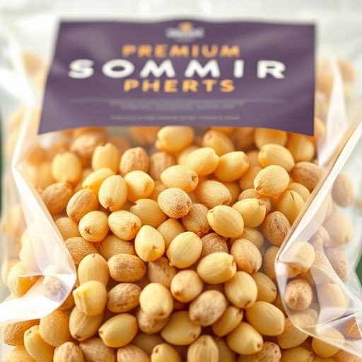 Close-up of premium sunflower hearts in bag