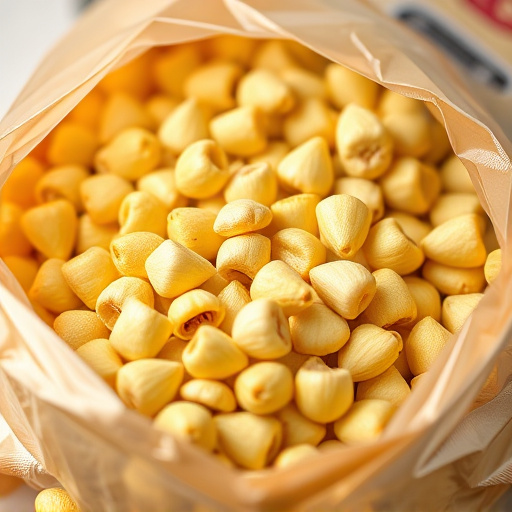 Close-up of premium sunflower hearts in bag