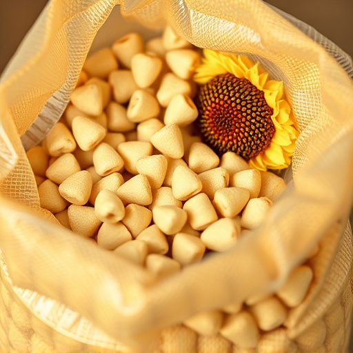 Close-up of premium sunflower hearts in bag