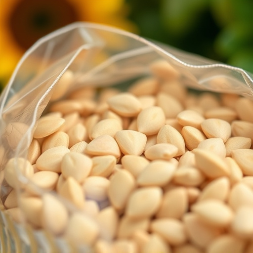 Close-up of premium sunflower hearts in bag