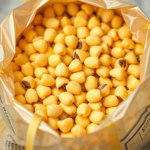Close-up of premium sunflower hearts in bag