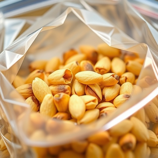 Close-up of premium sunflower hearts in bag