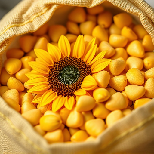 Close-up of premium sunflower hearts in bag