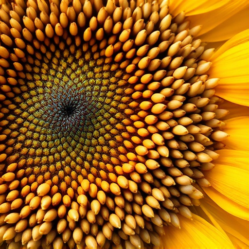 Close-up of sunflower and millet seeds