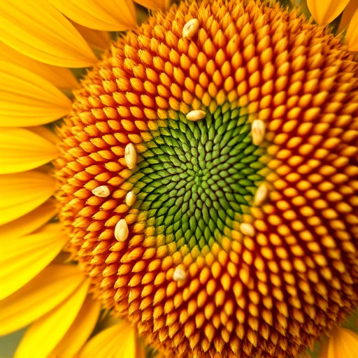 Close-up of sunflower and millet seeds