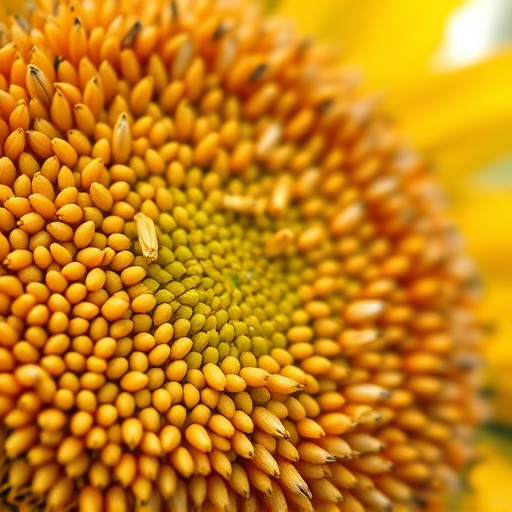 Close-up of sunflower and millet seeds