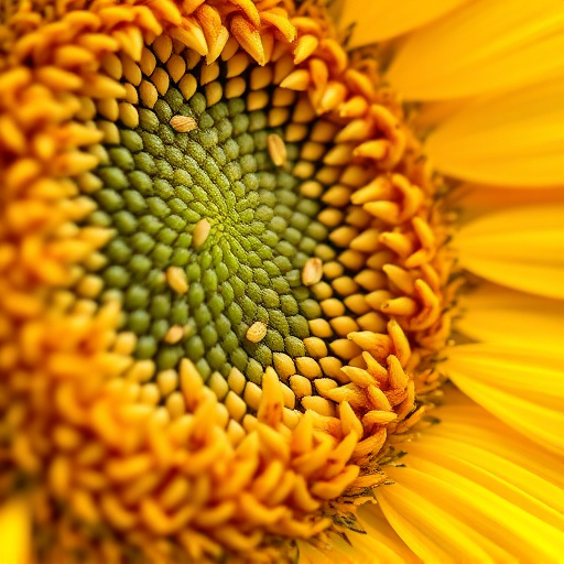 Close-up of sunflower and millet seeds