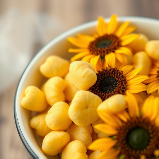Close-up of sunflower hearts in bowl