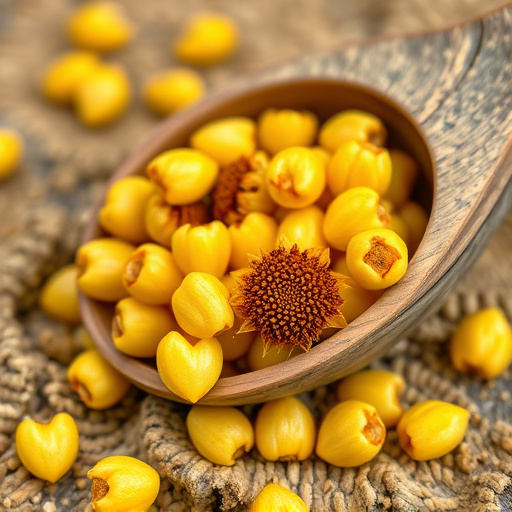 Close-up of sunflower hearts in scoop