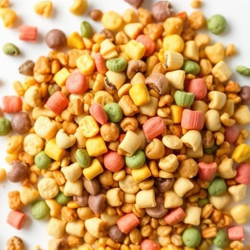 Colourful wheat-free bird food mix