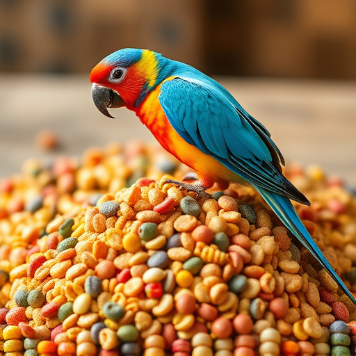 Colourful wheat-free bird food mix