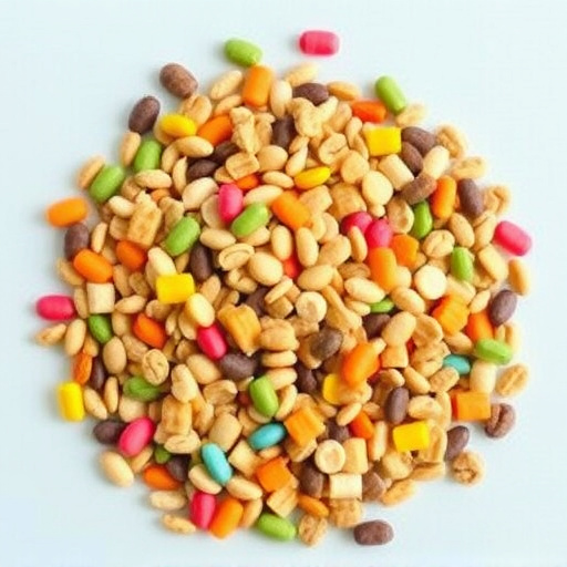 Colourful wheat-free bird food mix