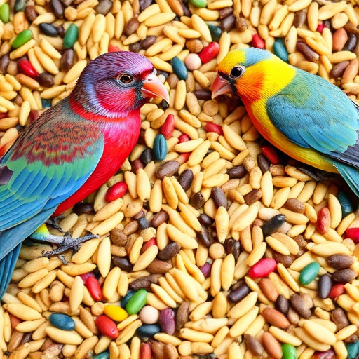 Colourful wheat-free bird seed assortment