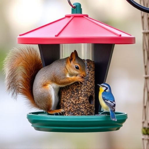 Compact squirrel-resistant bird feeder design