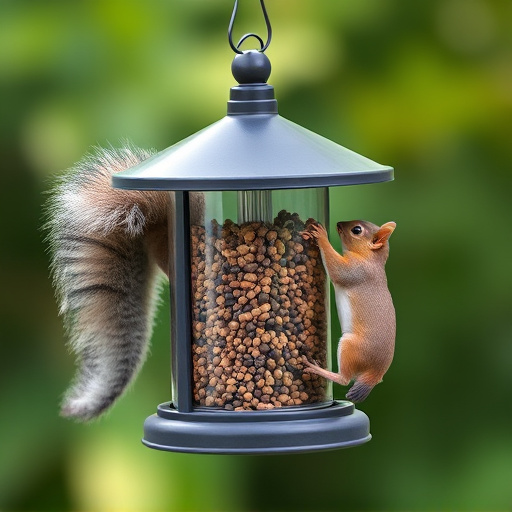 Compact squirrel-resistant bird feeder design