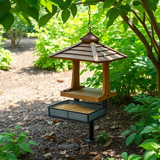 Master Bird Feeding with Caged Ground Feeders