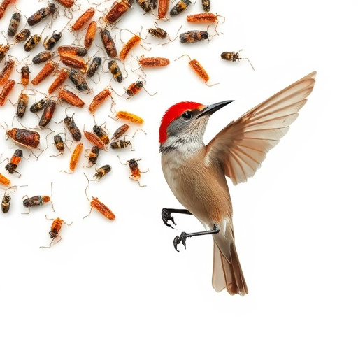 Dehydrated insects for wild birds