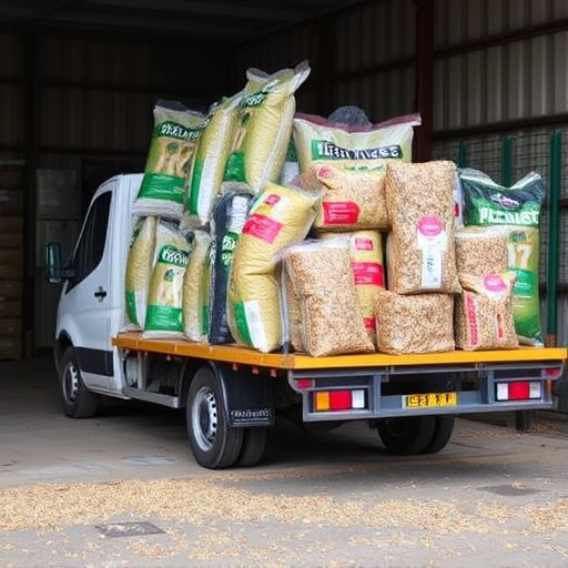 Delivery of bulk bird food supplies