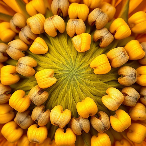 Detailed view of hulled sunflower hearts