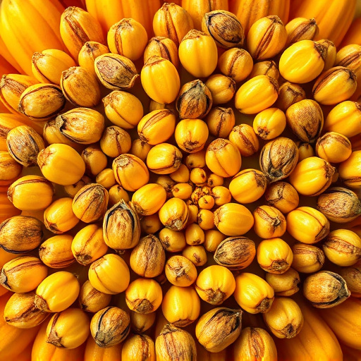 Detailed view of hulled sunflower hearts