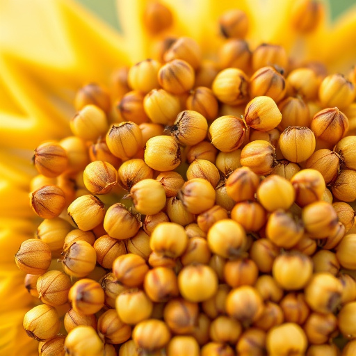 Detailed view of hulled sunflower hearts
