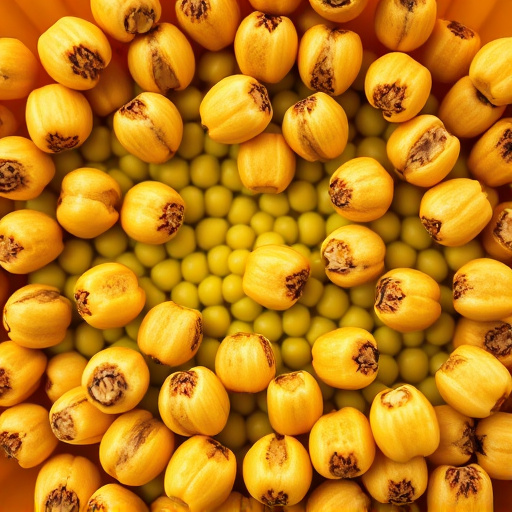 Detailed view of hulled sunflower hearts