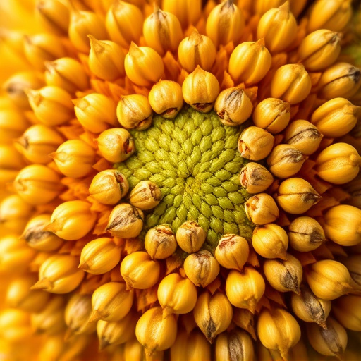 Detailed view of hulled sunflower hearts