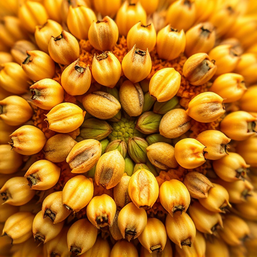 Detailed view of hulled sunflower hearts
