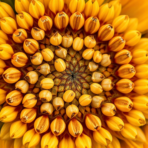 Detailed view of hulled sunflower hearts