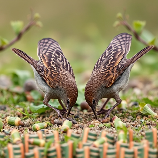 Dunnocks feeding on scattered seed mix
