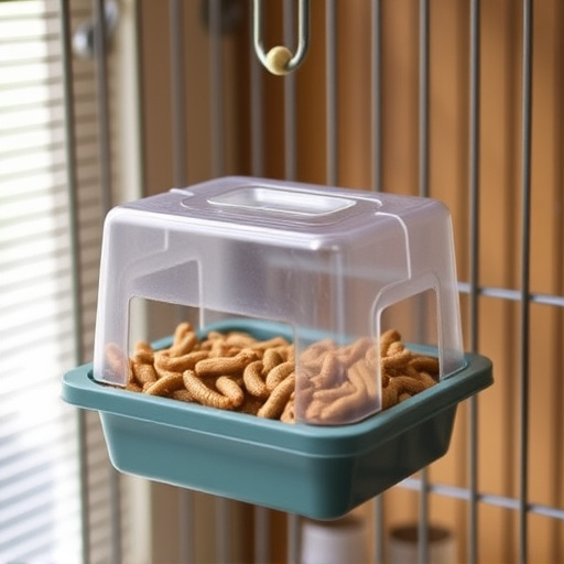 Durable cage feeder holding mealworms