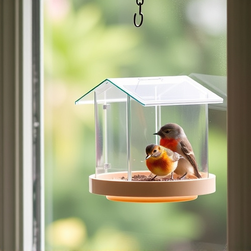 Easy-to-clean window bird feeder design