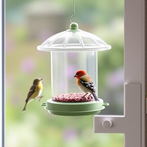 Easy-to-clean window bird feeder design