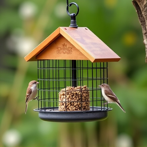 Elevated bird feeder with rat guard