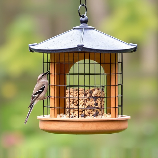 Elevated bird feeder with rat guard