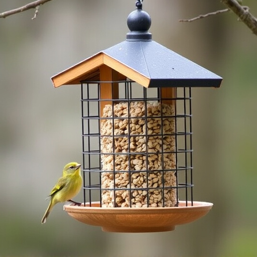 Elevated bird feeder with rat guard