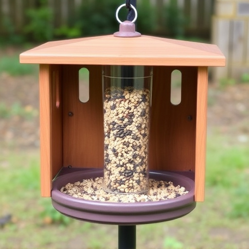 Enclosed seed feeder with drip tray