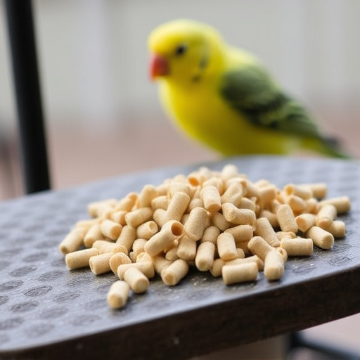 Fat pellets placed on bird table