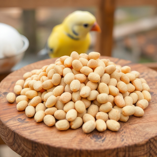 Fat pellets placed on bird table
