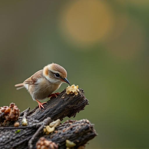 Feeding soft mealworms to fledgling