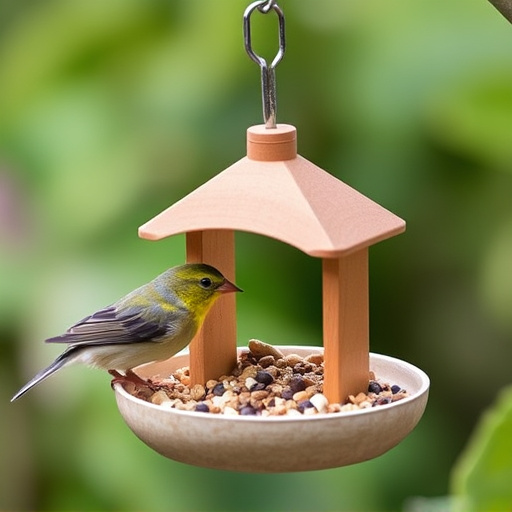 Feeding station designed for tiny birds
