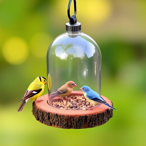 Feeding station designed for tiny birds